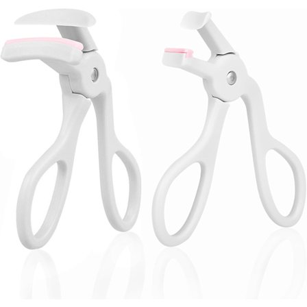 2 Stilar Øjenvippebukkere, Opnå Perfekte Krøller på 5 Sekunder - Hurtig Naturlig Bukning for Langvarig Effekt (Pink)