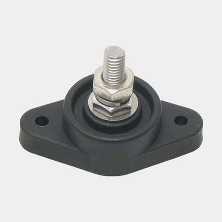 Borne de conexión Oceanflex, 1 x M10, 240 A, negro (menos)