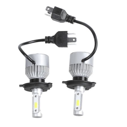 2 x S2 H4 72w 8000lm LED-ajovalot Auto Hi/lo Beam -lamput 6000k Valkoinen