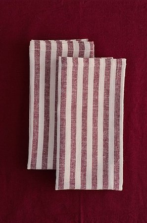 Jotex - Serviette Im 2er-pack Rot/Weiß - HERIBERT - Kaufe Servietten bei Jotex