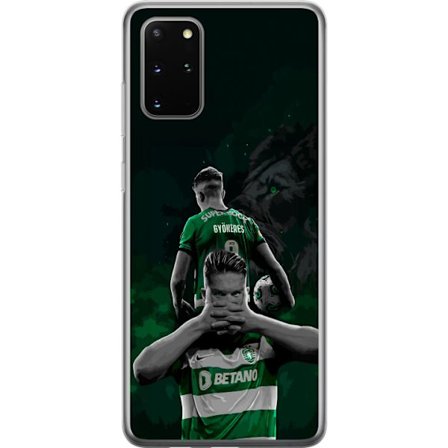 Yhteensopiva Puhelinkuori Samsung Galaxy S20+ Neonmotiivi, jossa teksti "Gaming is in my DNA" sinisenä ja punaisena tiiliseinällä, jossa loistava DNA-