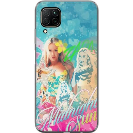 Kompatibel Mobilcover til Huawei P40 lite Eventyrverden med Steve, Creeper og dyr i farverig blokgrafik