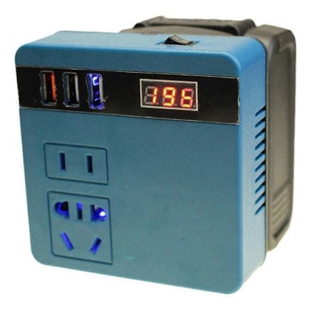 For Makita Litium Batteri Inverter, Elektrisk Verktøy Batteri Inverter AC220V/ DC5V/20V Utendørs Operasjon