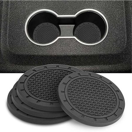 Bilkopholder-underlag, 2,75 tommer kopholderindsats, skridsikre bilkopholder-underlag, 4-pak, silikonekopholder-underlag til bil, lastbil