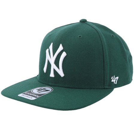 47 Brand - MLB Grønn snapback Caps - New York Yankees No Shot Captain Dark Green Snapback @ Hatstore