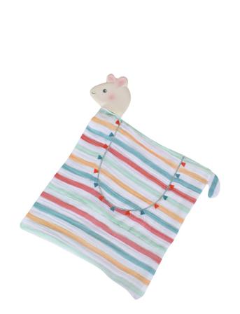 Organic Teether/Muslin Tie Lama Toys Baby Toys Teething Toys Monivärinen/Kuvioitu Tikiri
