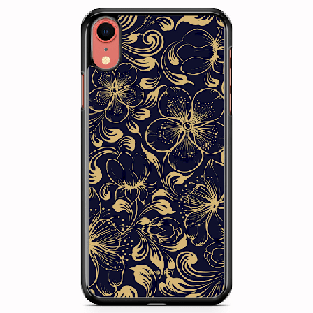 Bjornberry Skal iPhone XR - Mörkblå Blommor