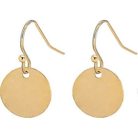 Guldskive Vedhæng Øreringe Dame Letvægts Små Cirkel Statement Øreringe Minimalistiske Smykker Gaver til Hende