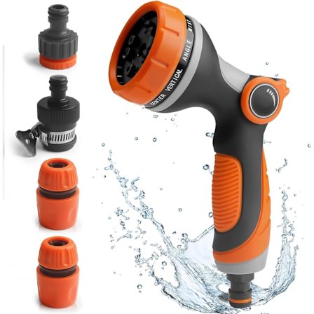 Justerbar vandpistol, 10 spray havepistol til vanding af planter