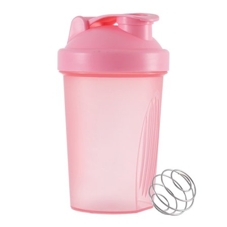 Sport Shaker Bottle 400ML Vassleproteinpulverblandningsflaska Pla