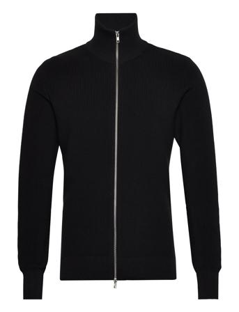 Mario Cardigan Tops Knitwear Full Zip Jumpers Black Clean Cut Copenhagen