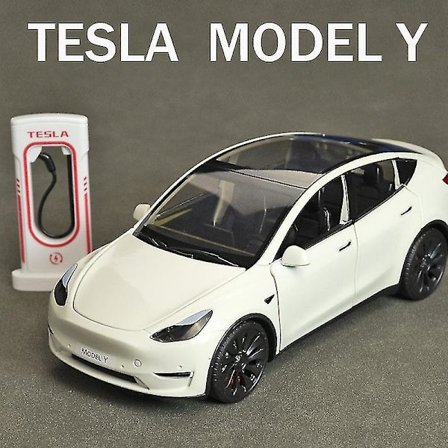 1:24 Tesla Model Y Model 3 Ladebunke Legering Støbt Legetøj Bilmodel Lyd og lys Børnelegetøj Samleobjekter Fødselsdagsgave