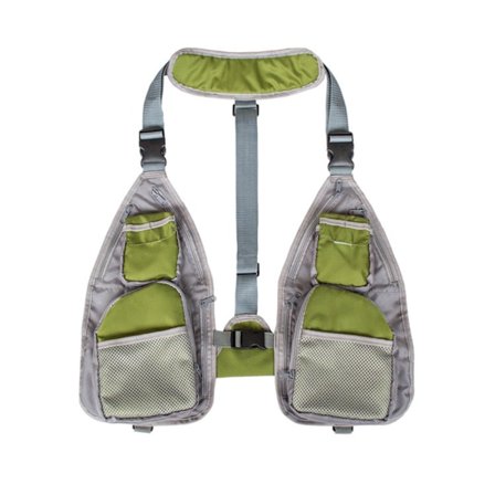 Mesh Fiskevest Fluefiske Vest Jakke for Jakt Grønn