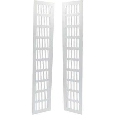 2 stk. Aluminium Ventilationsgitter 80x400mm Lamelgitter til