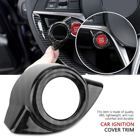 Alfa Romeo Stelvio Giulia Motor Start Stop Knap Dæk Trim Ramme