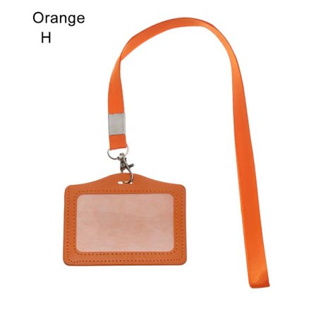 Unisex Arbetskortshållare med Snodd PU Bankkort Namn Kreditkortshållare Kort Buss ID-Hållare ID-bricka med Halsrem