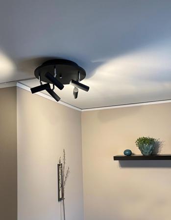Aneta Lighting ARTIC takspot rund 5-lys, svart, 5 x 6W LED