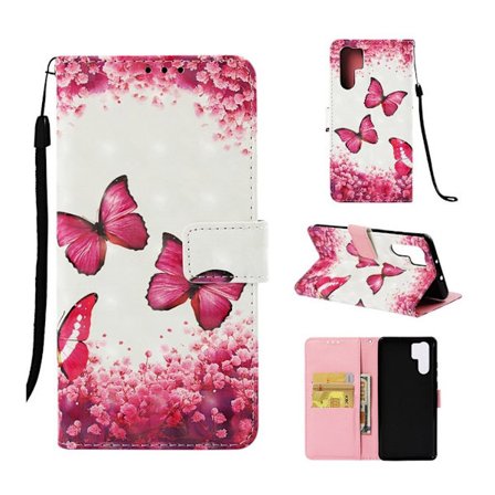 Butterfly läder Huawei P30 Pro fodral - Röd