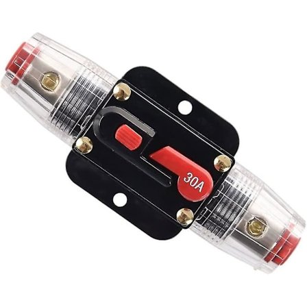 12v-24v DC 30 Amp Sikringsautomat, Sikringsholder, Inline Sikringsblok