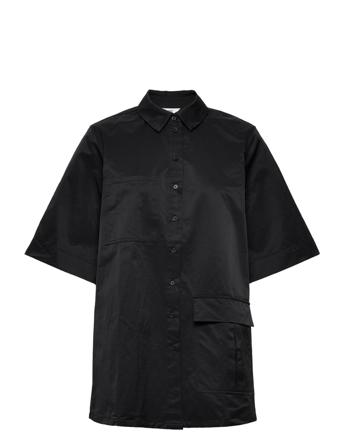 Objilja 2/4 Tunic 123 Lyhythihainen Paita Musta Object