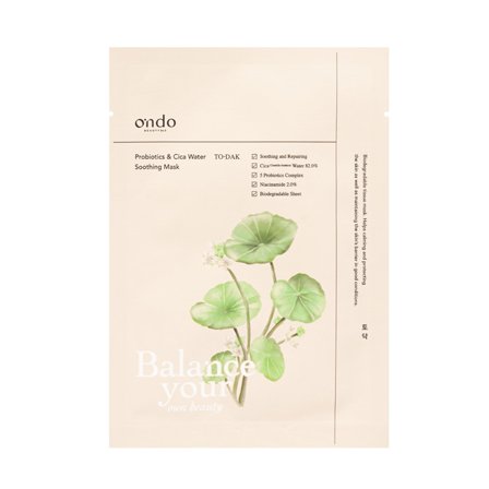 Ondo Beauty Mask Probiotics & Cica Water Soothing 25ml - Maschera Lenitiva viso