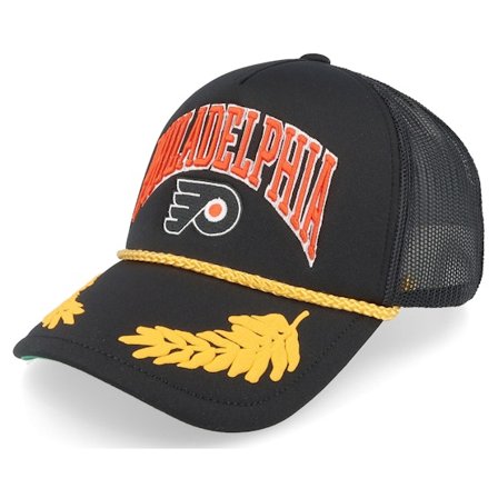 Mitchell & Ness - NHL Svart trucker Caps - Philadelphia Flyers Gold Leaf Hwc Black Trucker @ Hatstore