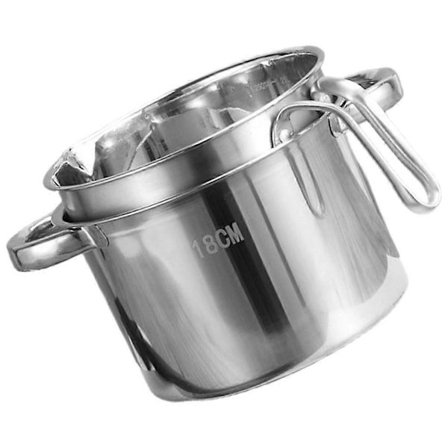 Smør Smeltegryte Dobbel Kjele Gryte Rustfritt Stål Temperaturkontroll 16.00X9.70X9.00cm Sølv 1Sett