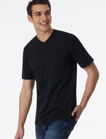 Schiesser Shirt 1/2 - Black - M