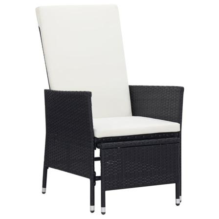 Vidaxl Loungeset För Trädgården Med Dynor 3 Delar Konstrotting S Svart
