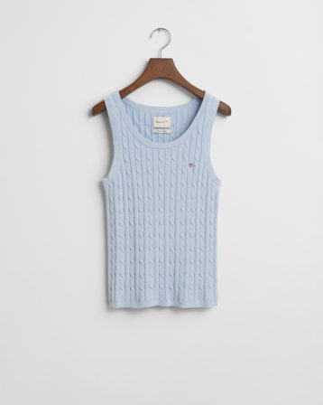 GANT Damen Tanktop aus Stretch-Baumwolle mit Zopfmuster (XS)