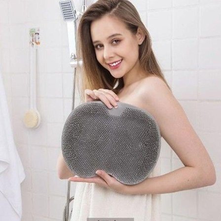 Silicone Shower Foot Scrubber Back Brush Massager Clean Bathroom Non Slip Bath