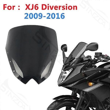 Elegant Vindskjerm for Yamaha Xj6d Xj6 Xj 6 Diversion 2009-2016 Vindskjerm Vindavviser Frontrute Svart Transparent Grå 2010- WELLNGS