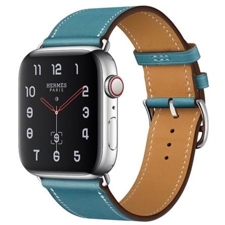 Apple Watch Series 4 40mm aitoa nahkaa oleva ranneke - Sininen Blue