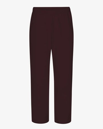 Organic Straight Leg Sweatpants - Oxblood Red
