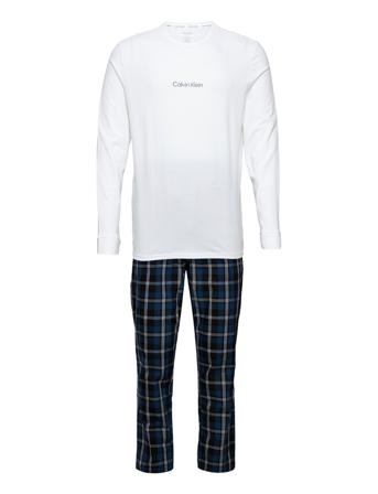 L/S Pant Set Pyjama Valkoinen Calvin Klein