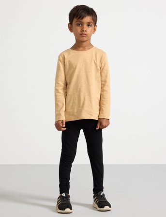 Lindex Leggings Solid Basic Sj - Black - 122