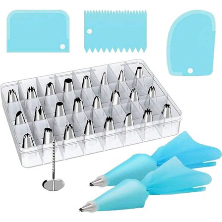 Kakedekoreringssett, kakedekorasjonsutstyr, sprøyteposer, bakeutstyr, profesjonelt