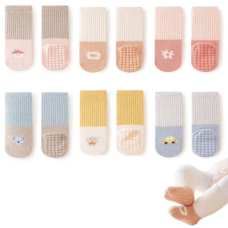 Pairs Baby Halksockor, Toddler Socks med Handtag Barn Cr L KLB