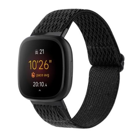 För Fitbit Versa 4 / Sense 2 Universal Wave Nylon Watch Band