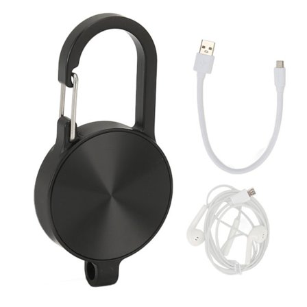 Liten opptaker HD støyreduksjon stemmeaktivert nøkkelringopptaker med MP3-avspilling for møte klasse 16 GB