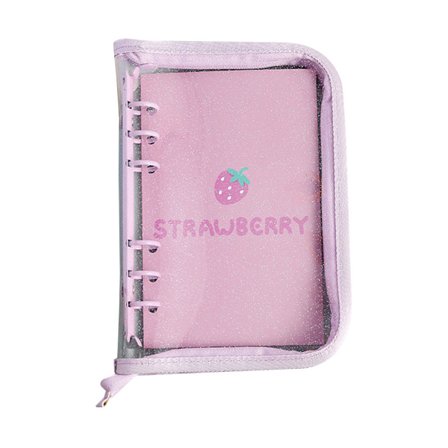 A5/A6 6-håls lösbladspärm med dragkedja, anteckningsbok, planerare, fotoorganisatör