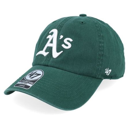 47 Brand - MLB Grön unconstructed Keps - Oakland Athletics MLB 47 Dark Green Dad Cap @ Hatstore