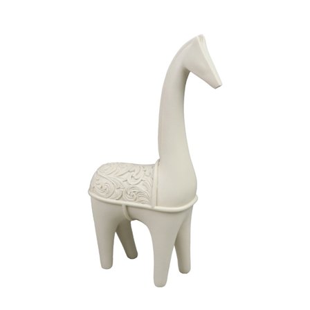 Jade Giraf Dekoration, 17x7x29cm Polyresin Creme