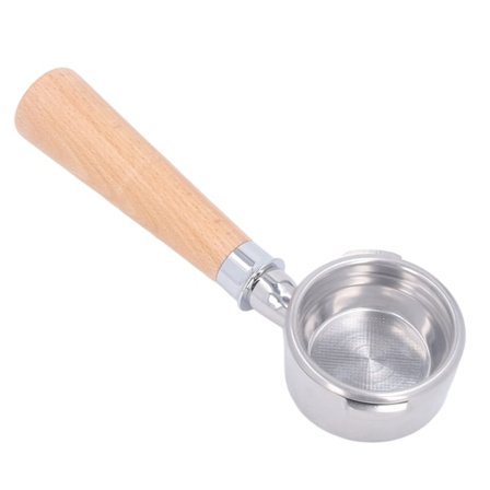 58mm bunnløs portafilter i trehåndtak dobbel øre kaffeportafilter for GAGGIA kaffemaskin A2 bøkfarge