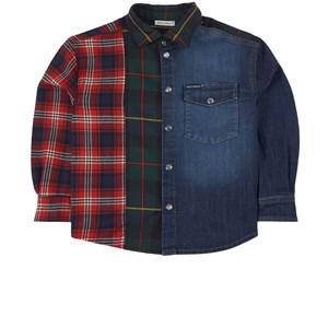 Kids - Dolce & Gabbana Red Mixed Tartan Denim Shirt 10 years - Tops - 10 years - Blue - Junge