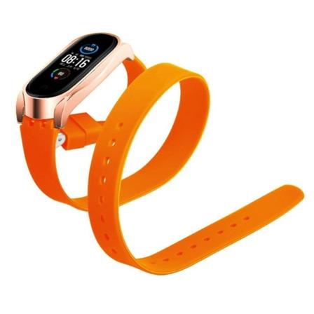 Xiaomi Mi Band 5 pitkä silmukkakellonauha - Oranssi Orange