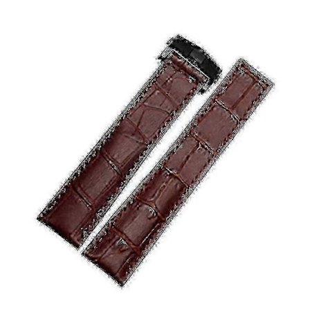 Tag Heuer urremme i ægte læder fås i 19 mm, 20 mm og 22 mm størrelser med sorte og røde farvemuligheder - JX 20 mm brun sort sølv