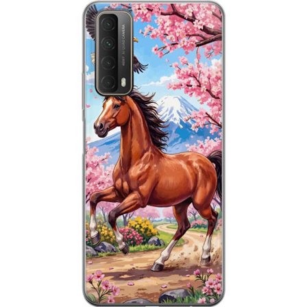 Kompatibelt Mobildeksel til Huawei P smart 2021 Häst körsbär