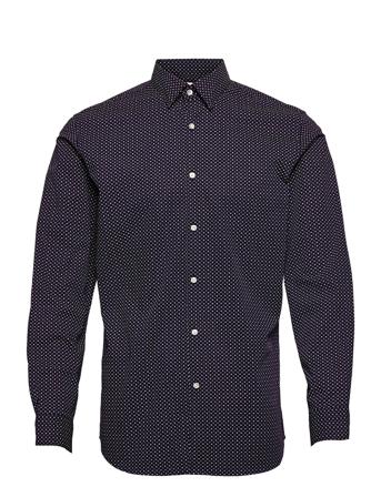 Slhslimmichigan Shirt Ls B Skjorte Business Blå Selected Homme