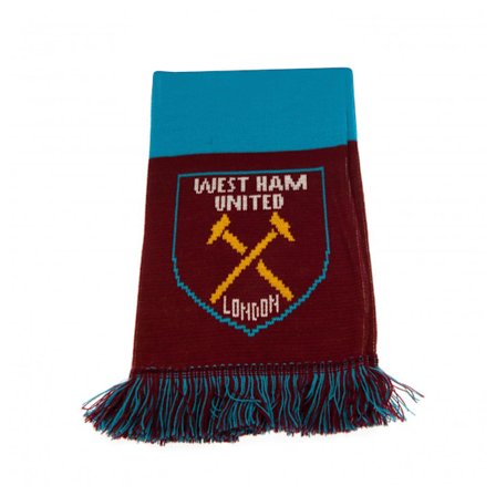 West Ham United FC Bar Scarf One Size Claret/Blue
